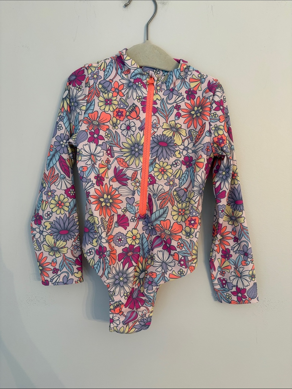 GAP Baby Floral Zip One-Piece in Pink, Purple, Yellow, Blue